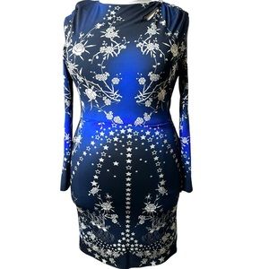 Roberto Cavalli Star Print Cocktail Dress